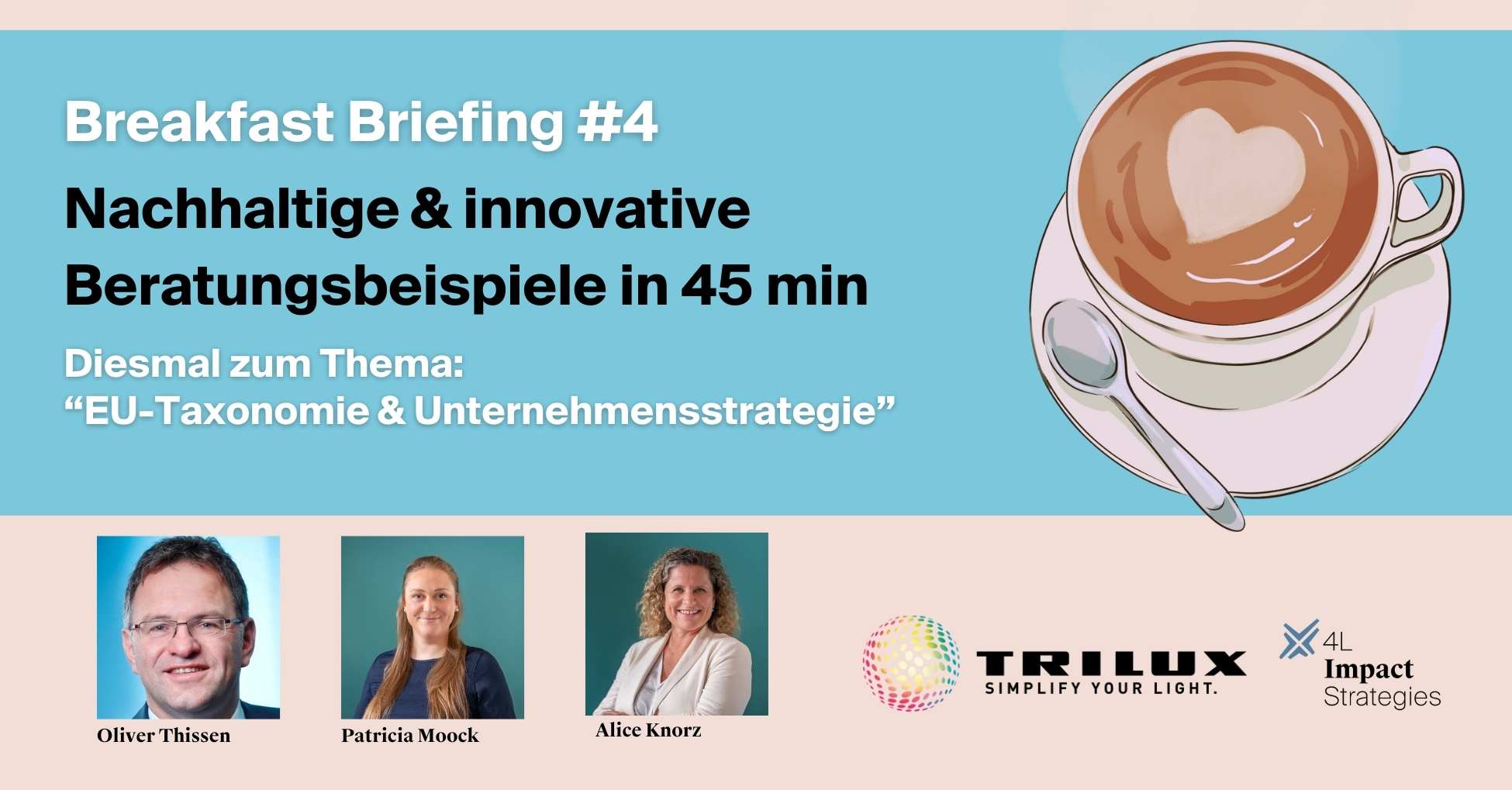 Einladung zum Breakfast Briefing #4 zum Thema EU-Taxonomie & Unternehmensstrategie am 29. Oktober 2024